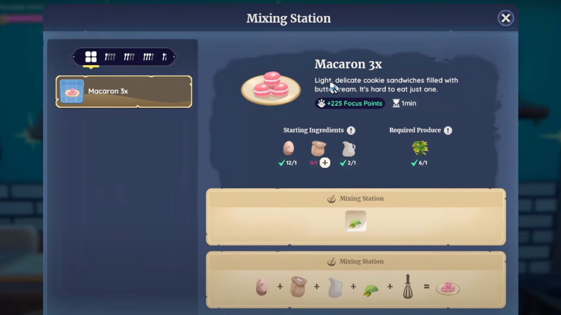 Macaron screen in Palia