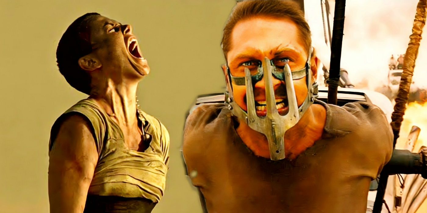 Charlize Theron as Furiosa and Tom Hardy as Max in Mad Max Fury Road