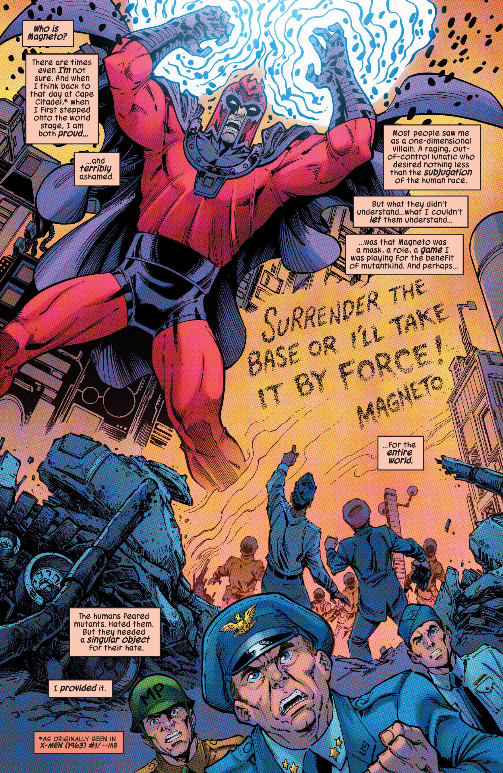 Magneto monologue from Magneto #1