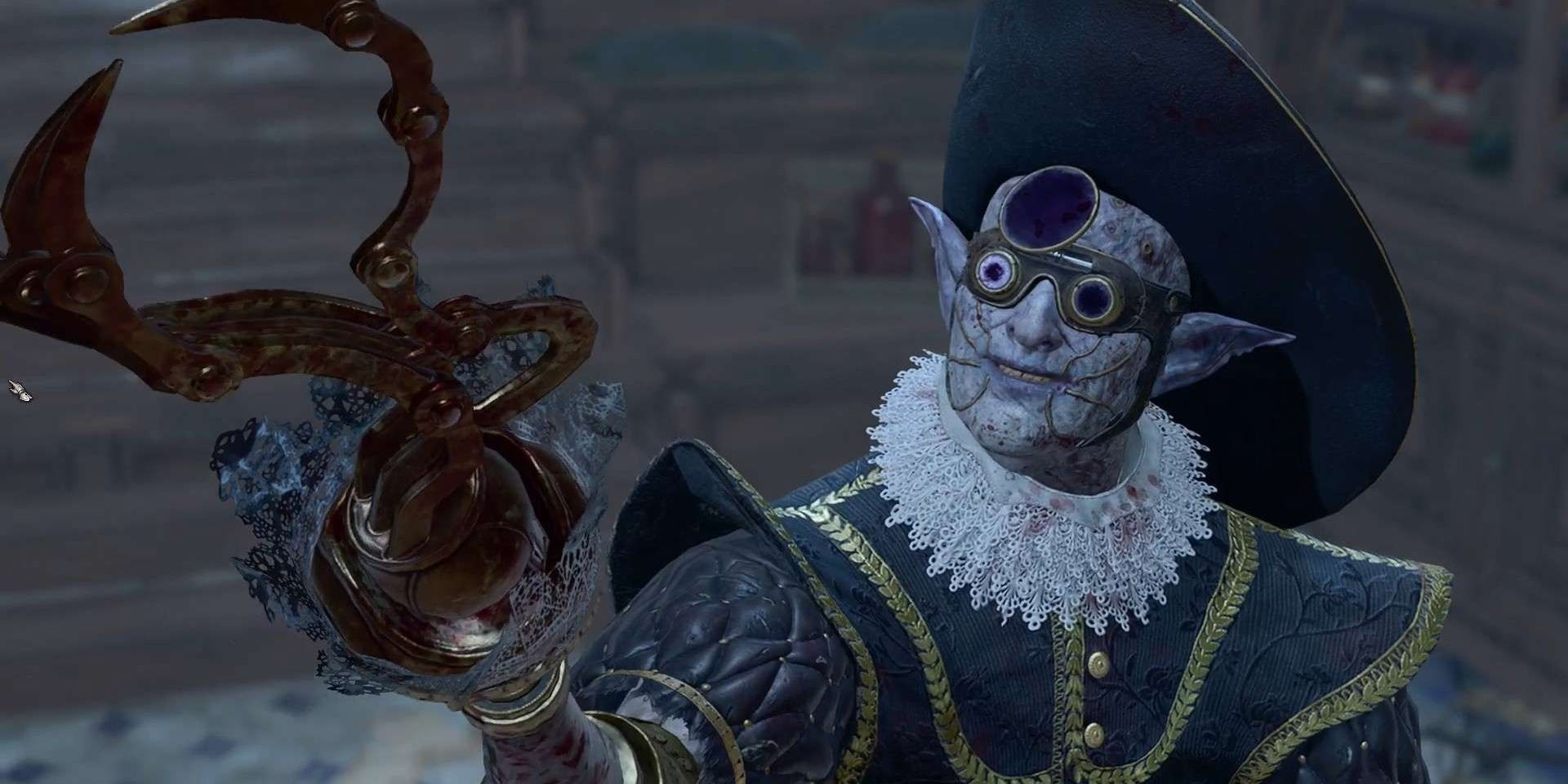 Malus Thorm smiles in Baldur's Gate 3.