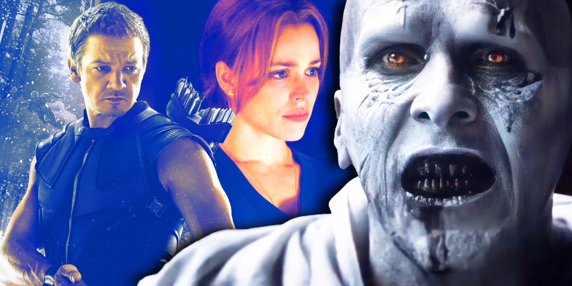 Custom image of Hawkeye, Christine Palmer, and Gorr the God Butcher.
