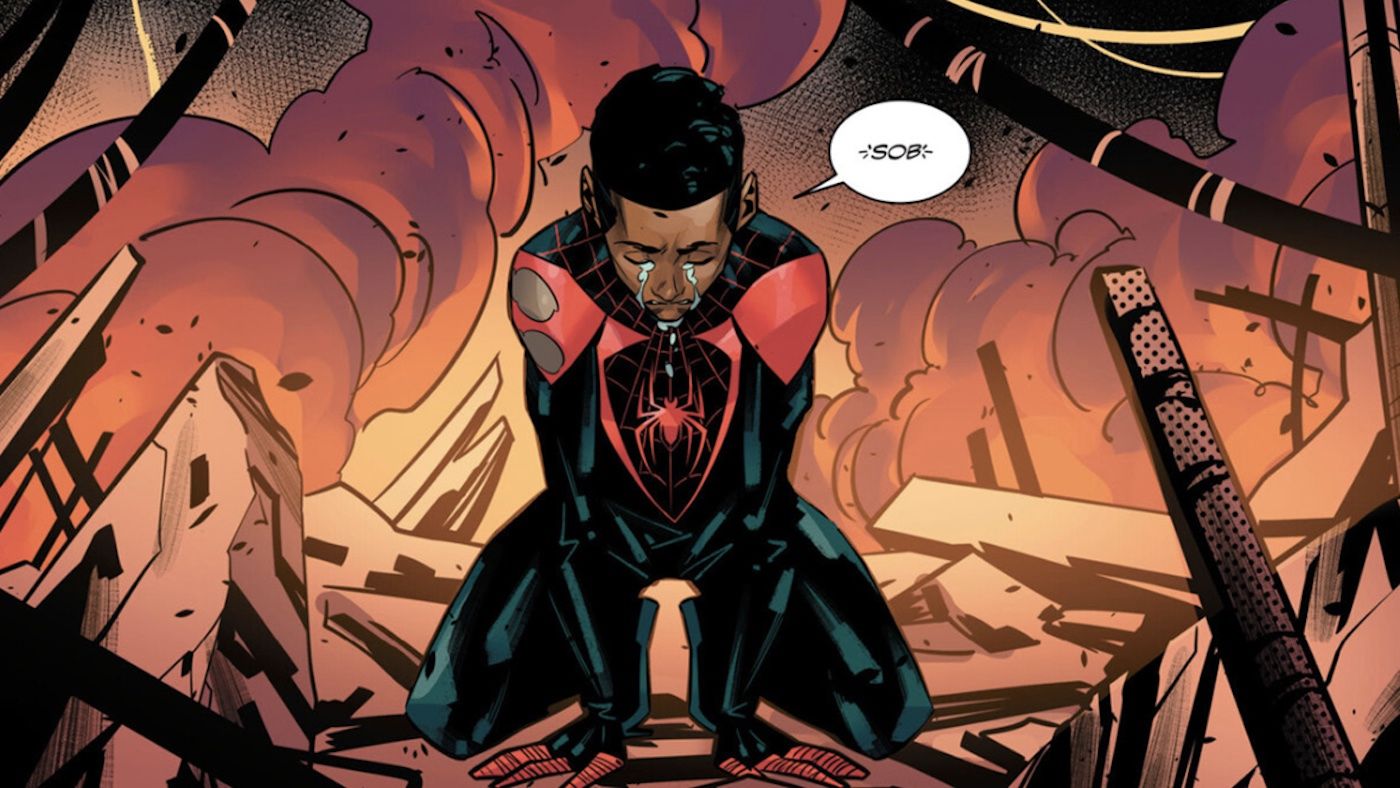 Miles Morales Sobbing