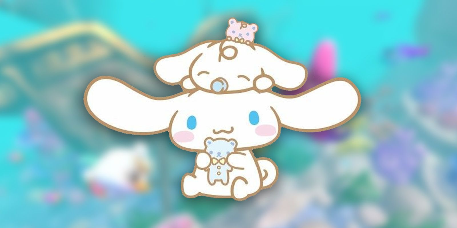 Baby puppy Milk on top of the head of Cinemaroll, a larger whtie dog.