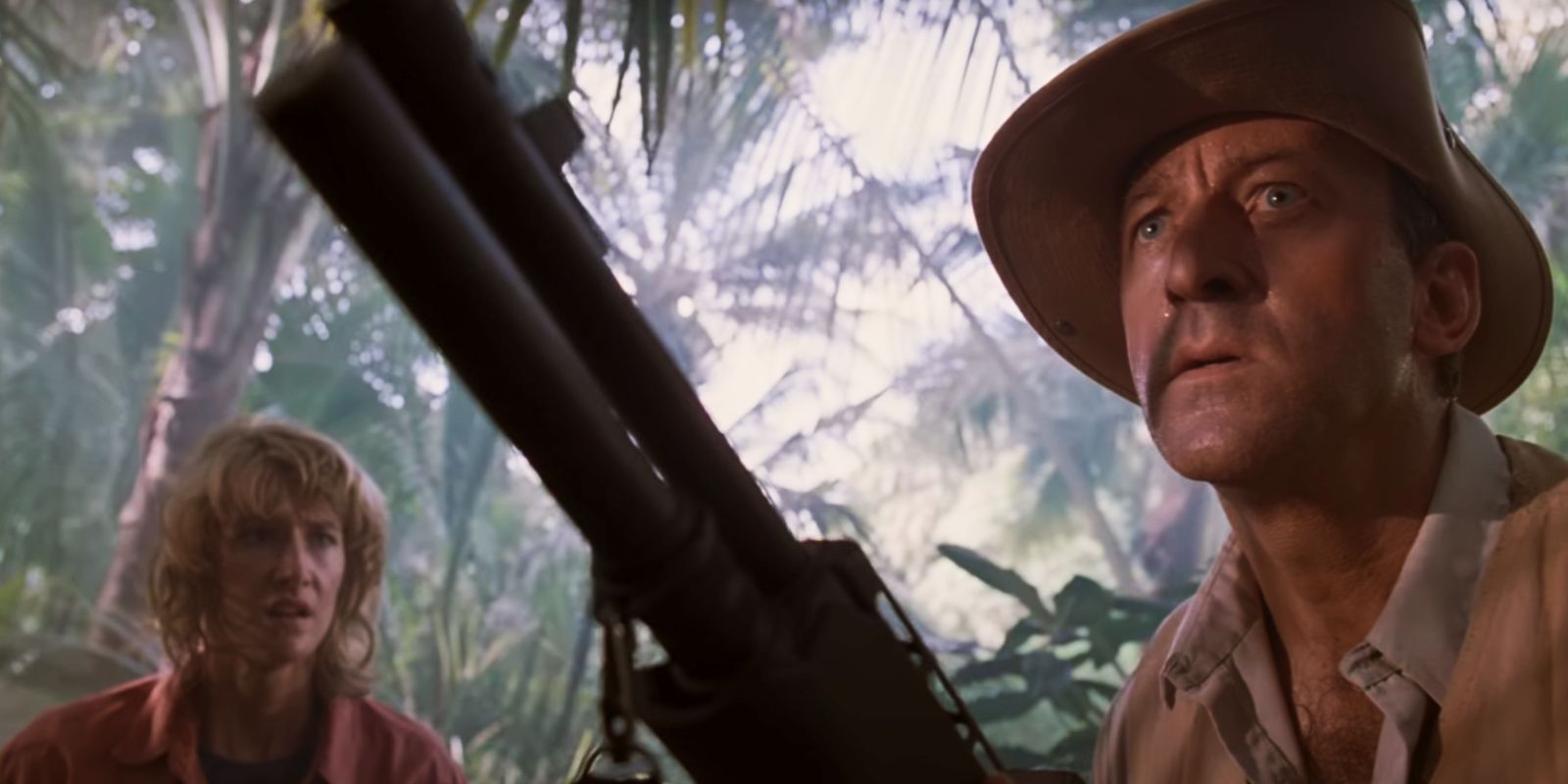 Muldoon and Ellie in Jurassic Park