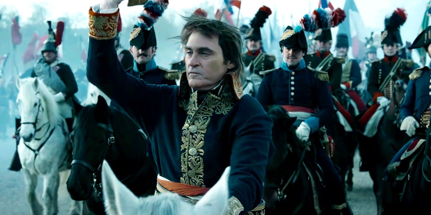 Napoleon waving his hat in the Ridley Scott biopic
