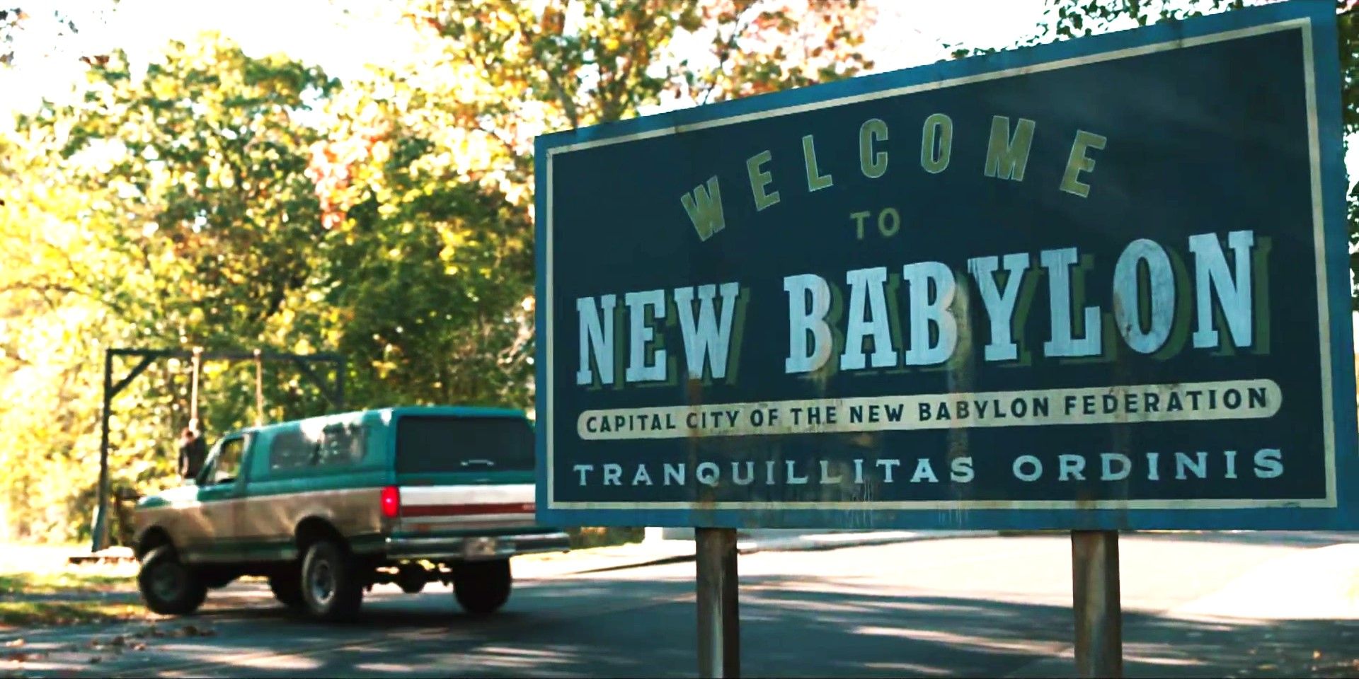 New Babylon Welcome Sign