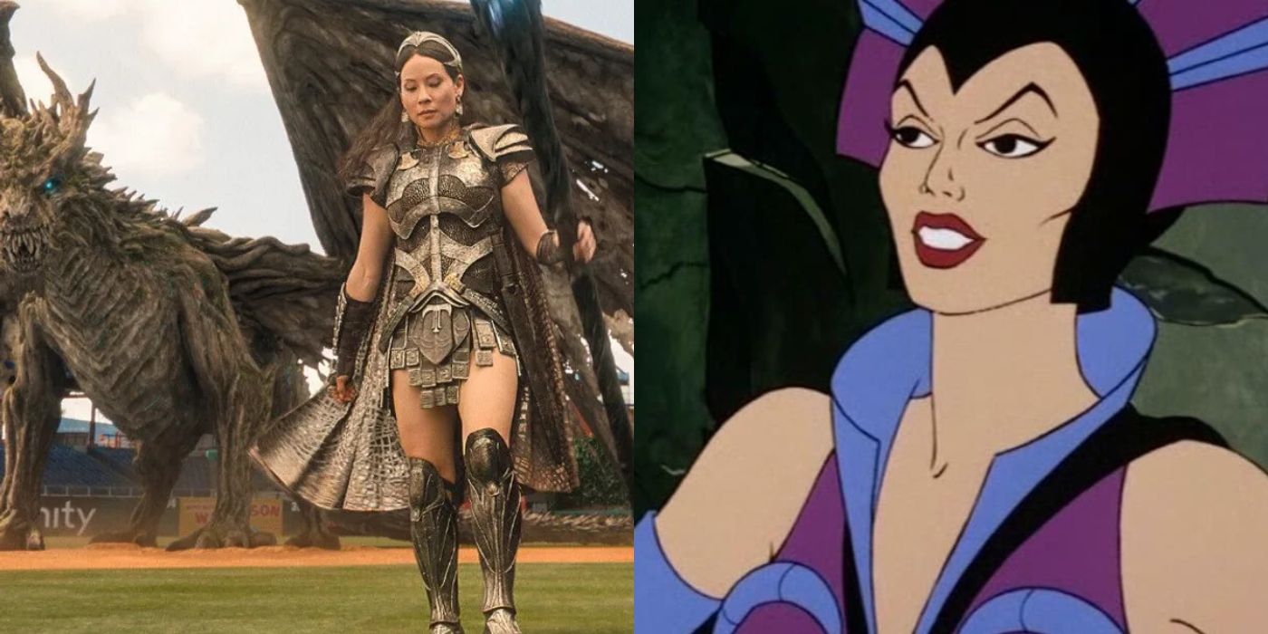 Lucy Liu and Evil-lyn in masters of the universe