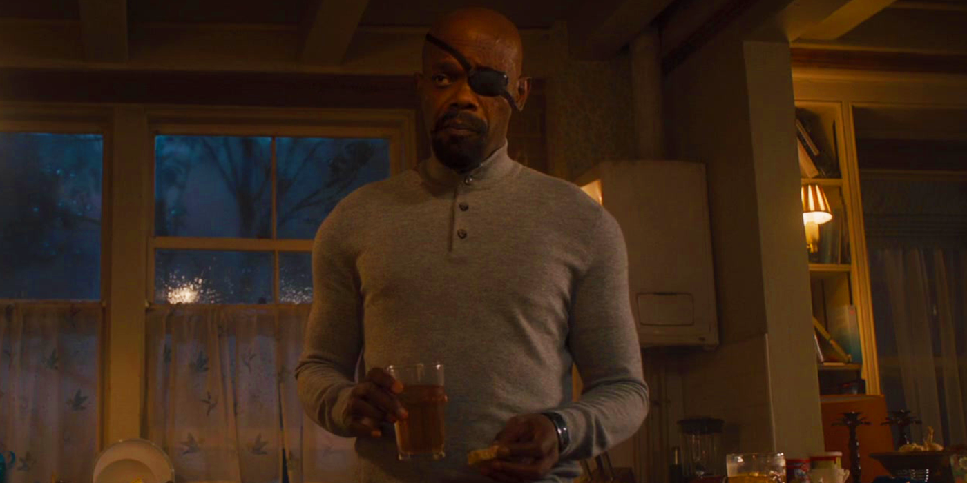 Nick Fury speaking to the Avengers in Age of Ultron