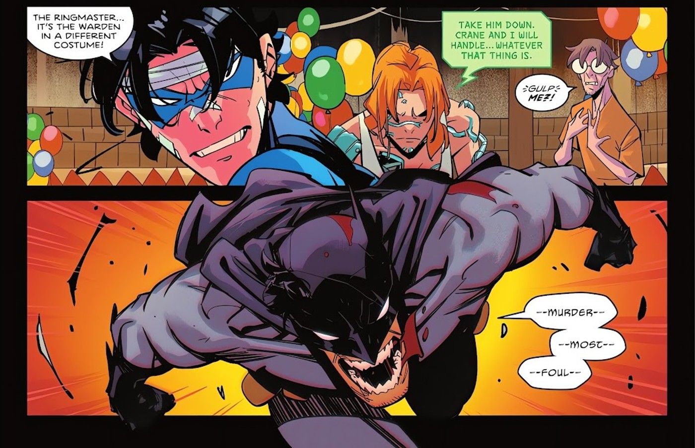 Pesadelo Batman ataca Oráculo e Espantalho Asa Noturna