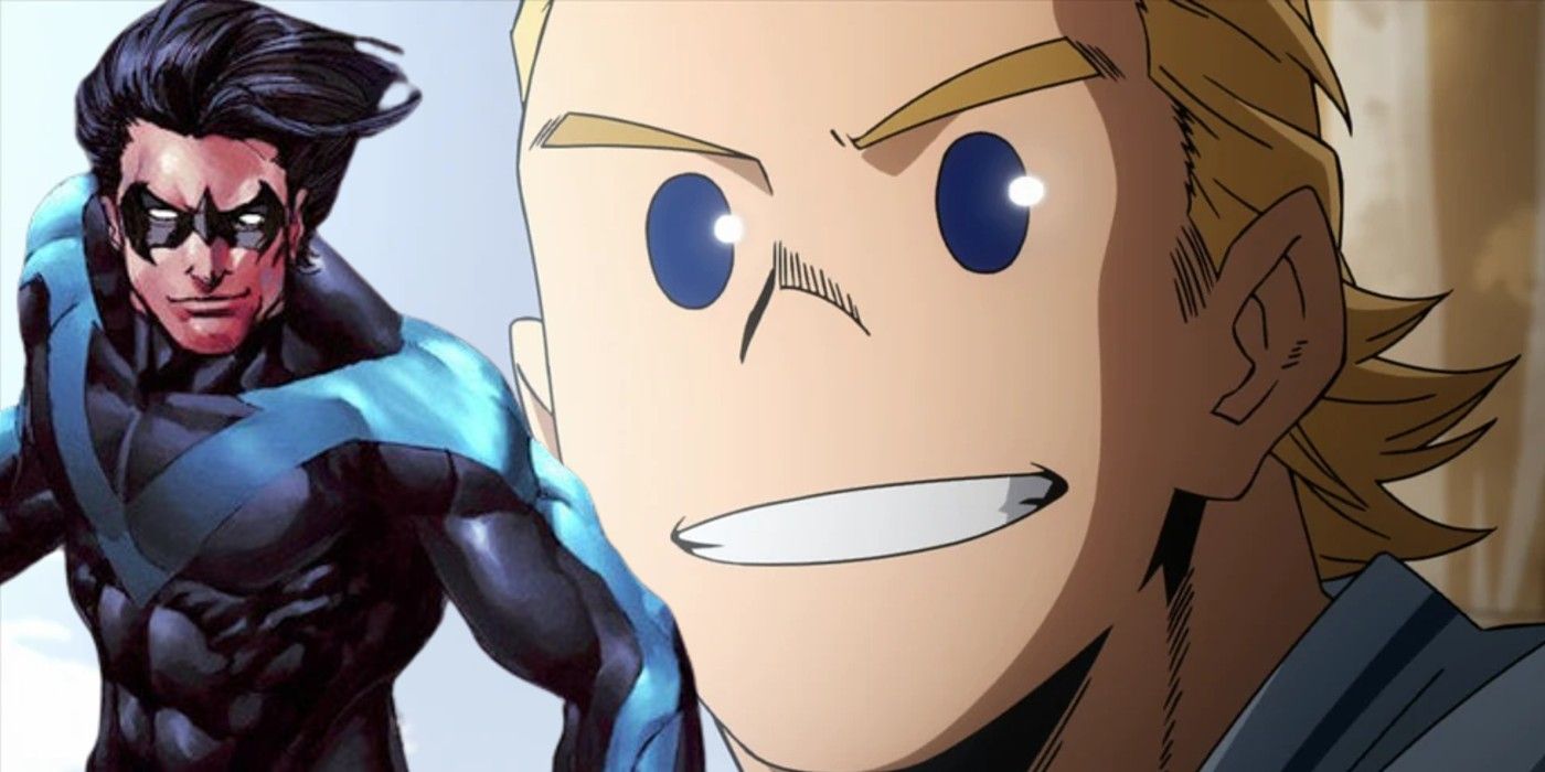 Nightwing and Mirio from My Hero Academia