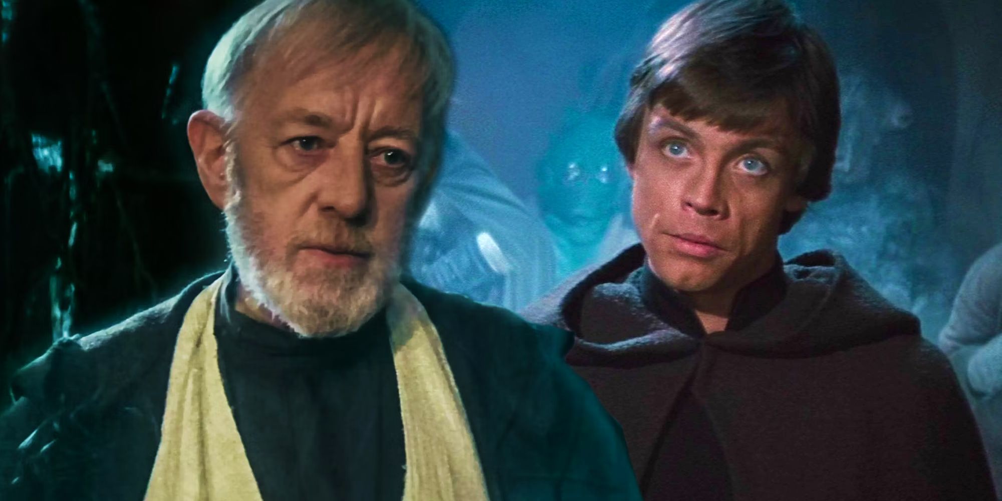 Obi-Wan Kenobi and Luke Skywalker as seen in Return of the Jedi