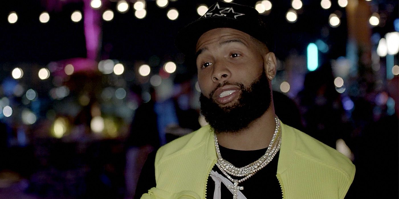 Odell Beckham Jr em Ballers de perto falando para a câmera