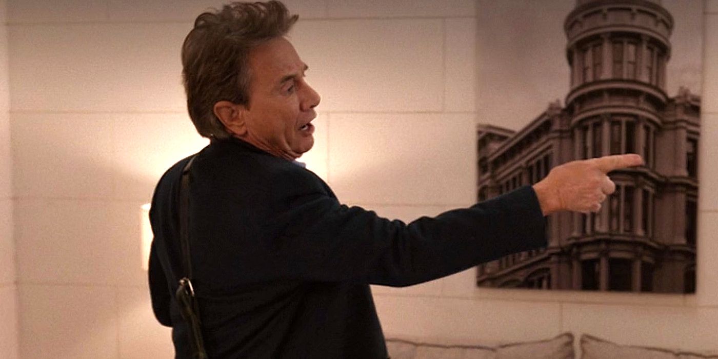 Oliver Putnam pointing at Charles in Only Murders in the Building season 3