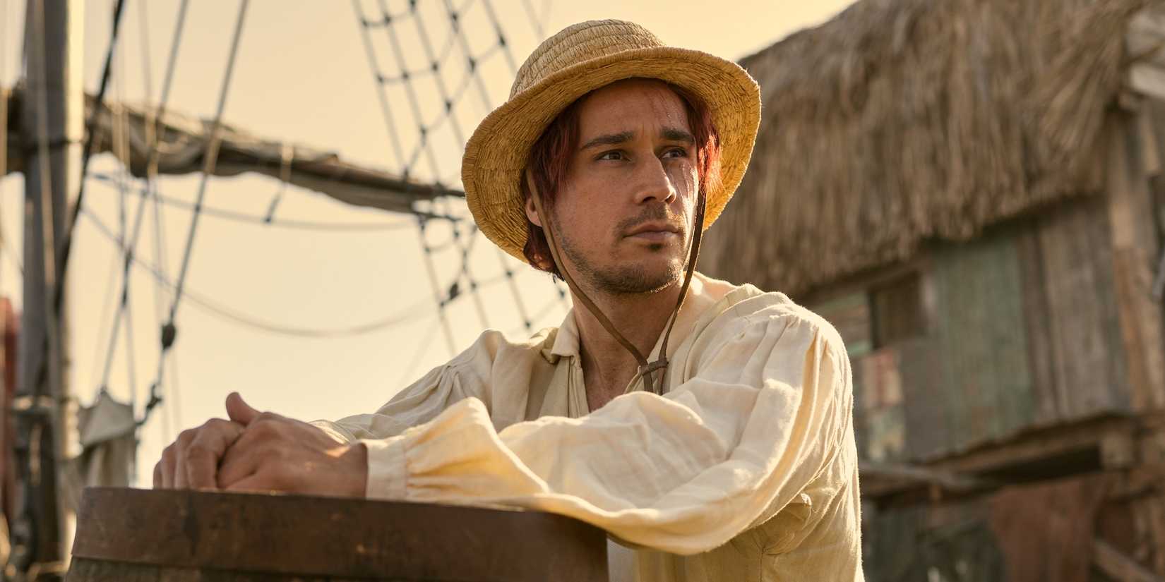 Shanks wearing his straw hat in Netflix's live-action One Piece