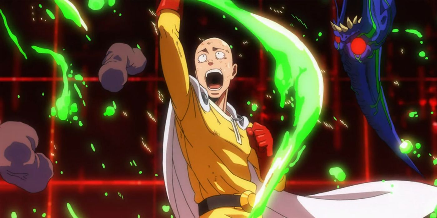 One-Punch Man: Saitama remembers it's bargain day at the grocery store.