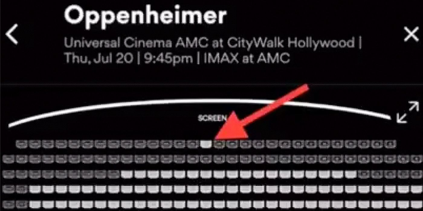 Oppenheimer front row IMAX meme