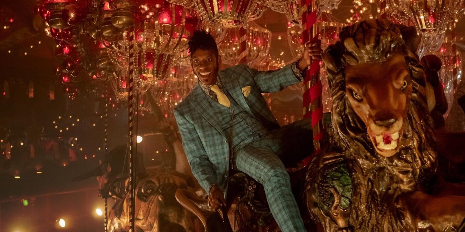 Orlando Jones on a carousel in American Gods
