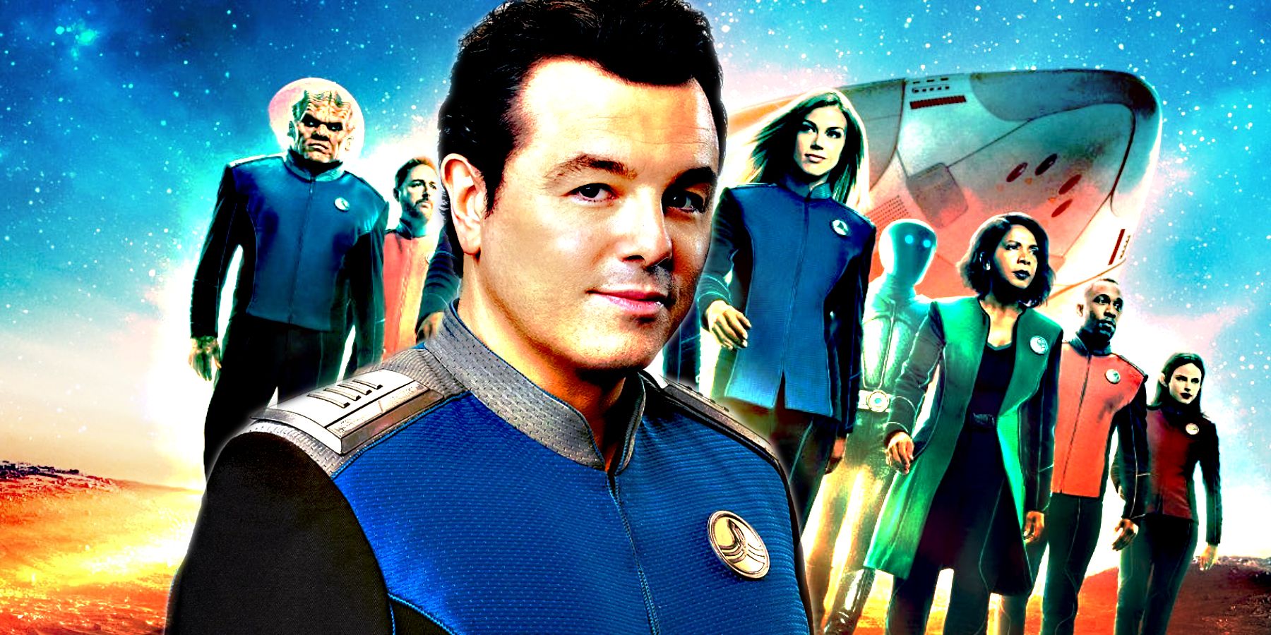 Seth McFarlane and the cast of The Orville