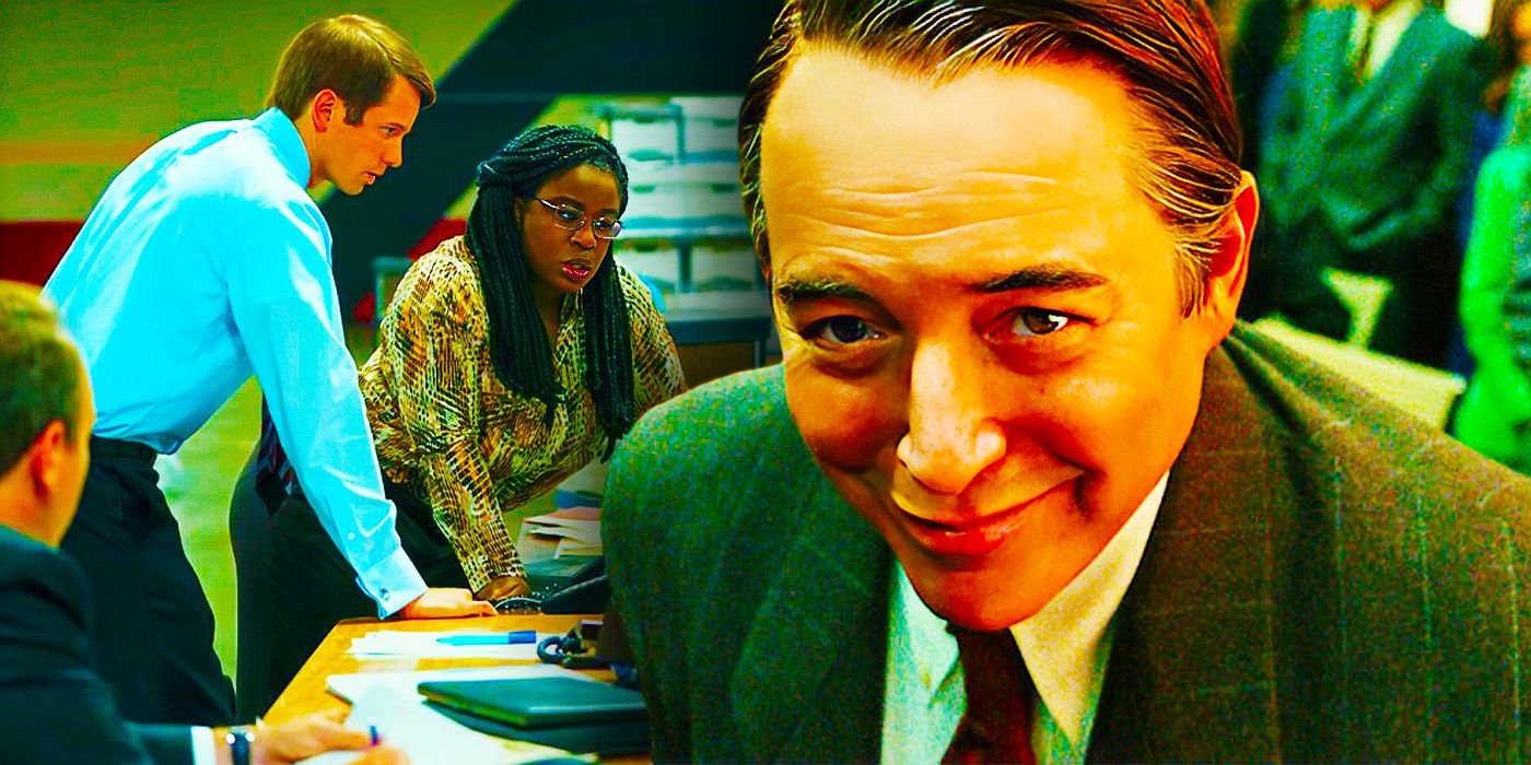 This image shows Richard Sackler next to the investigative team.