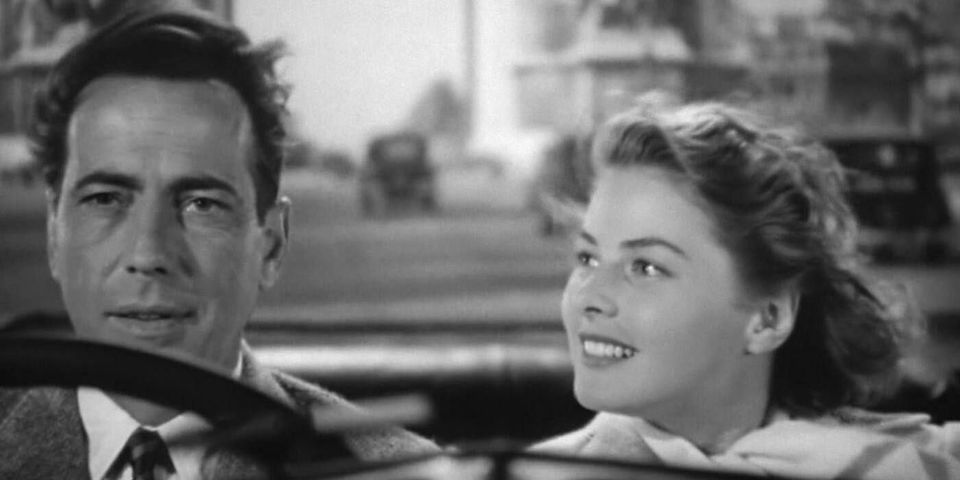 Humphrey Bogart As Rick & Ingrid Bergman As Ilsa Driving In Casablanca.jpg