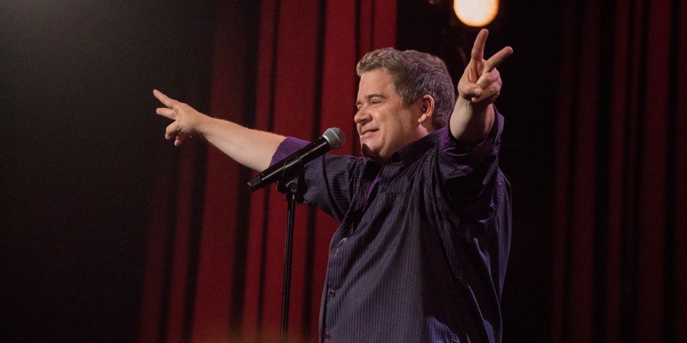 Patton Oswalt performing standup