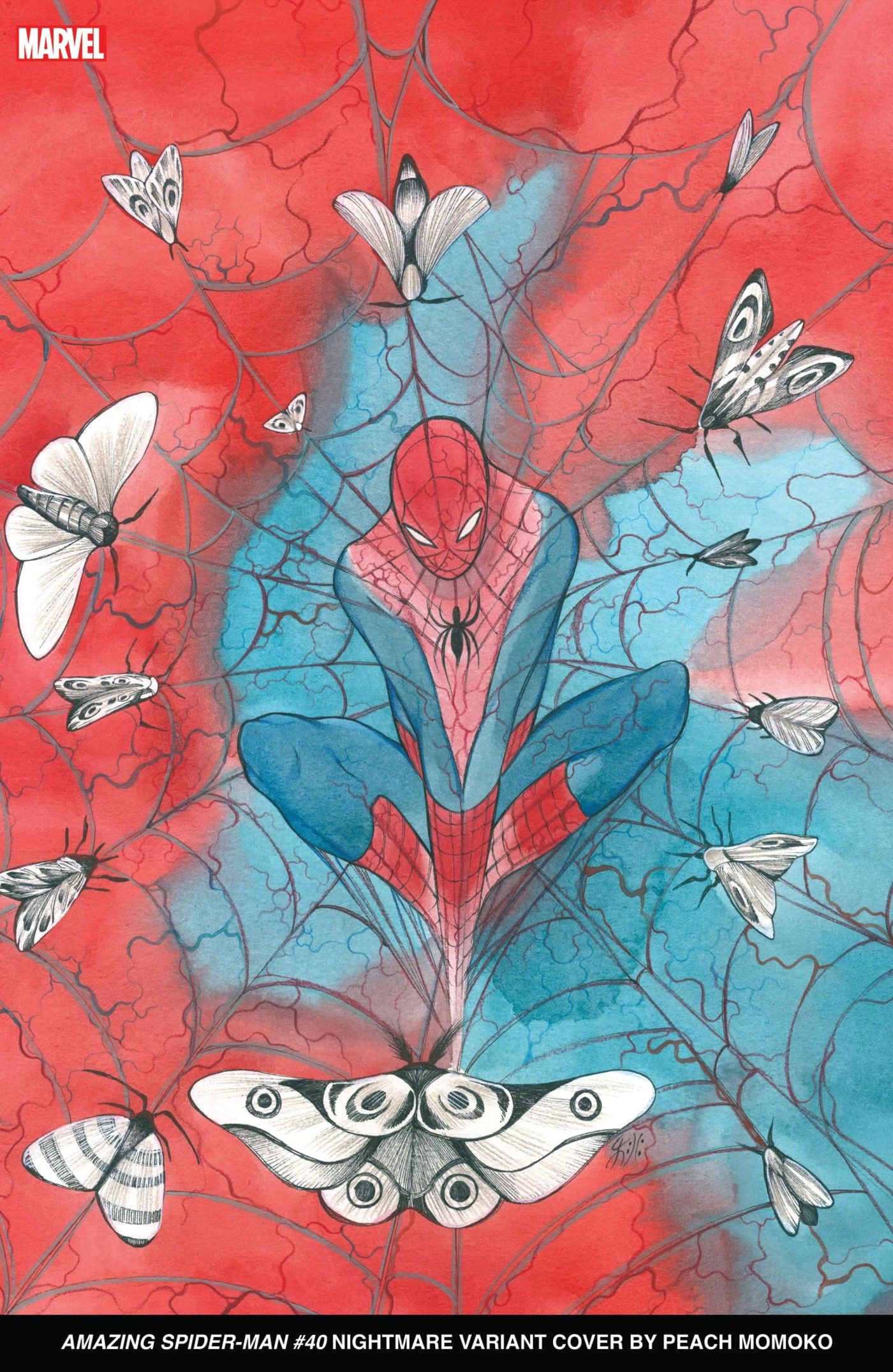 Incrível capa de Spider-Man Nightmare por Peach Momoko