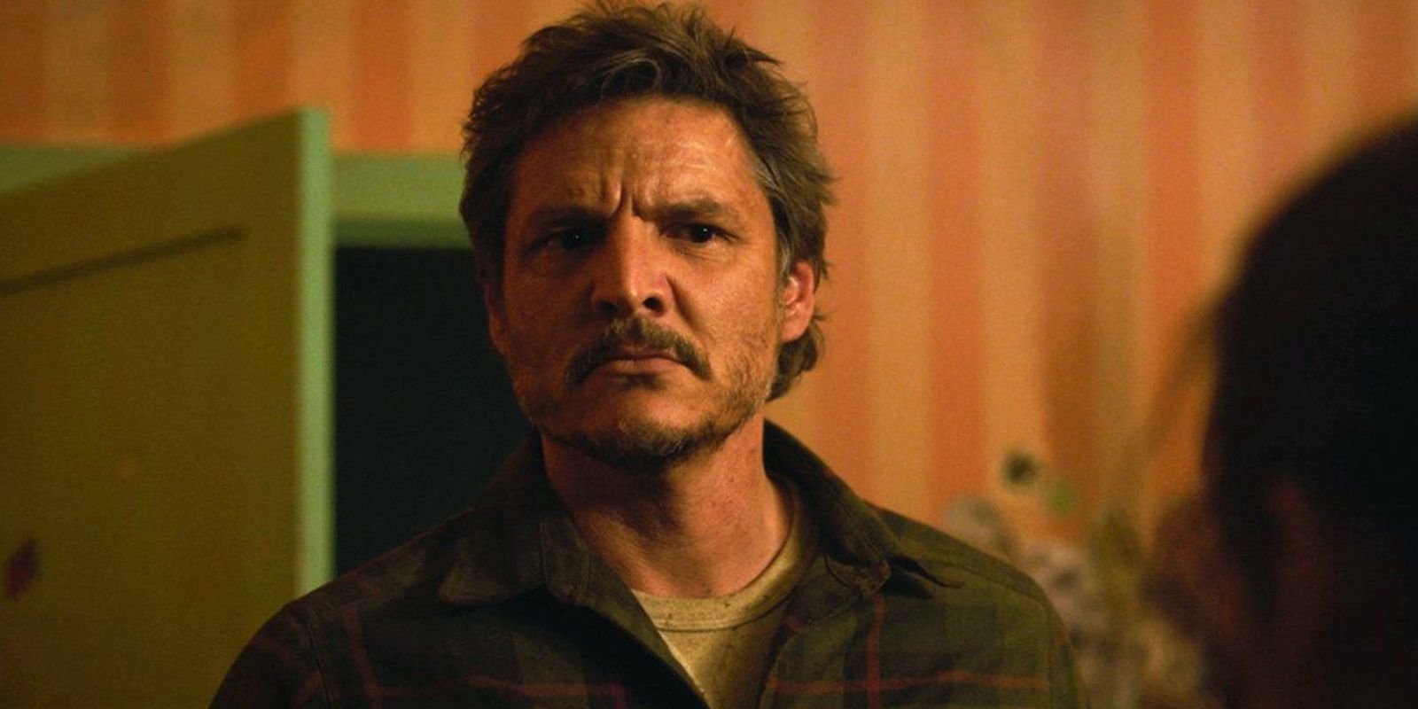 Pedro Pascal as Joel looking serious in The Last of Us