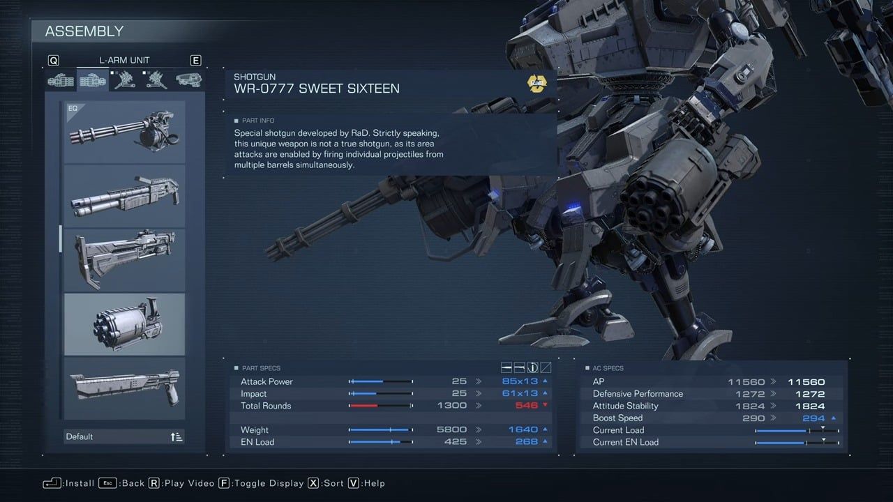 Picking the Sweet Sixteen in Armored Core 6