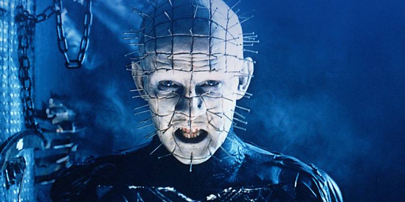 Pinhead looking angry in Hellraiser