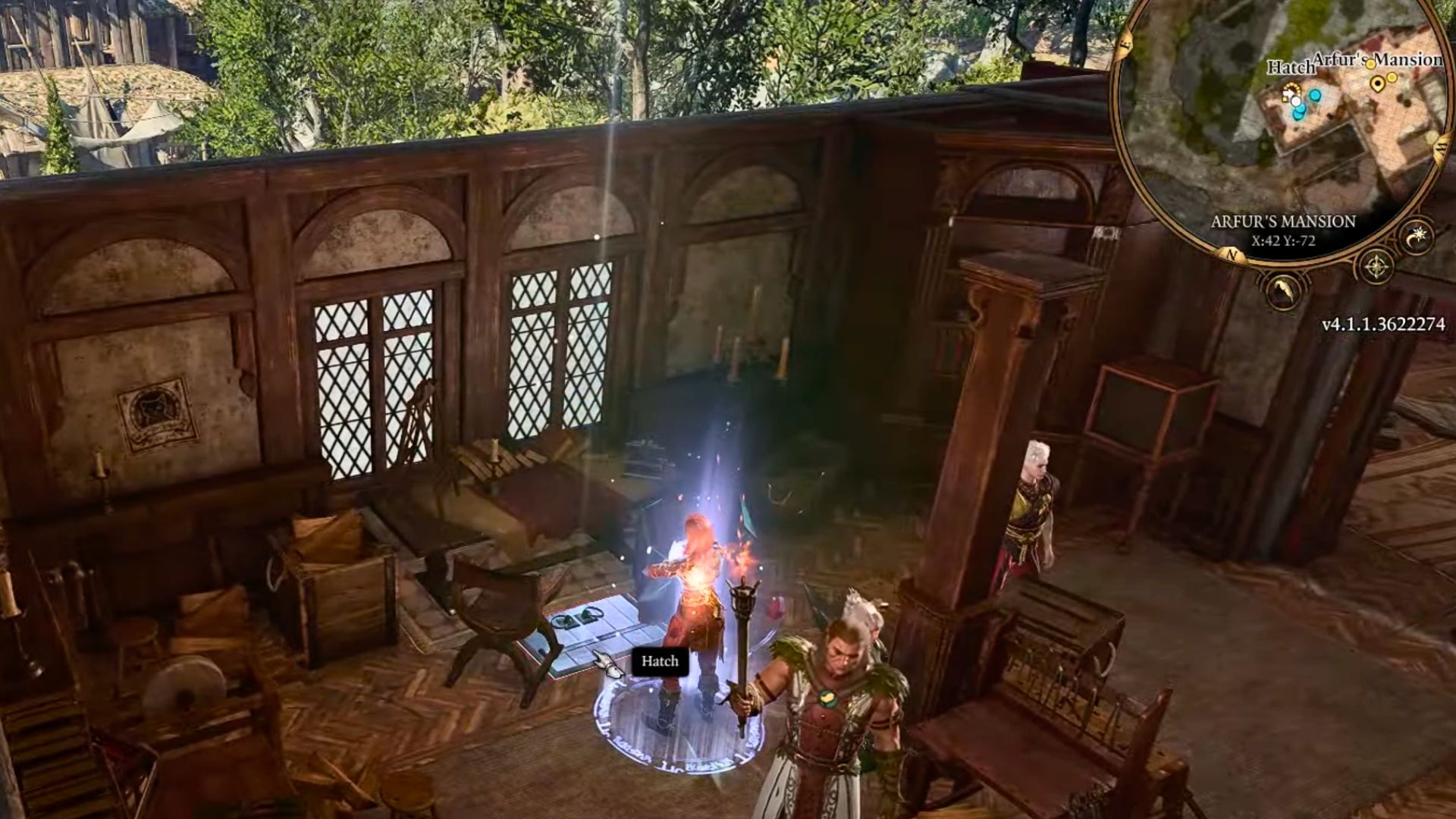 Player standing in front of basement latch in Baldur’s Gate 3