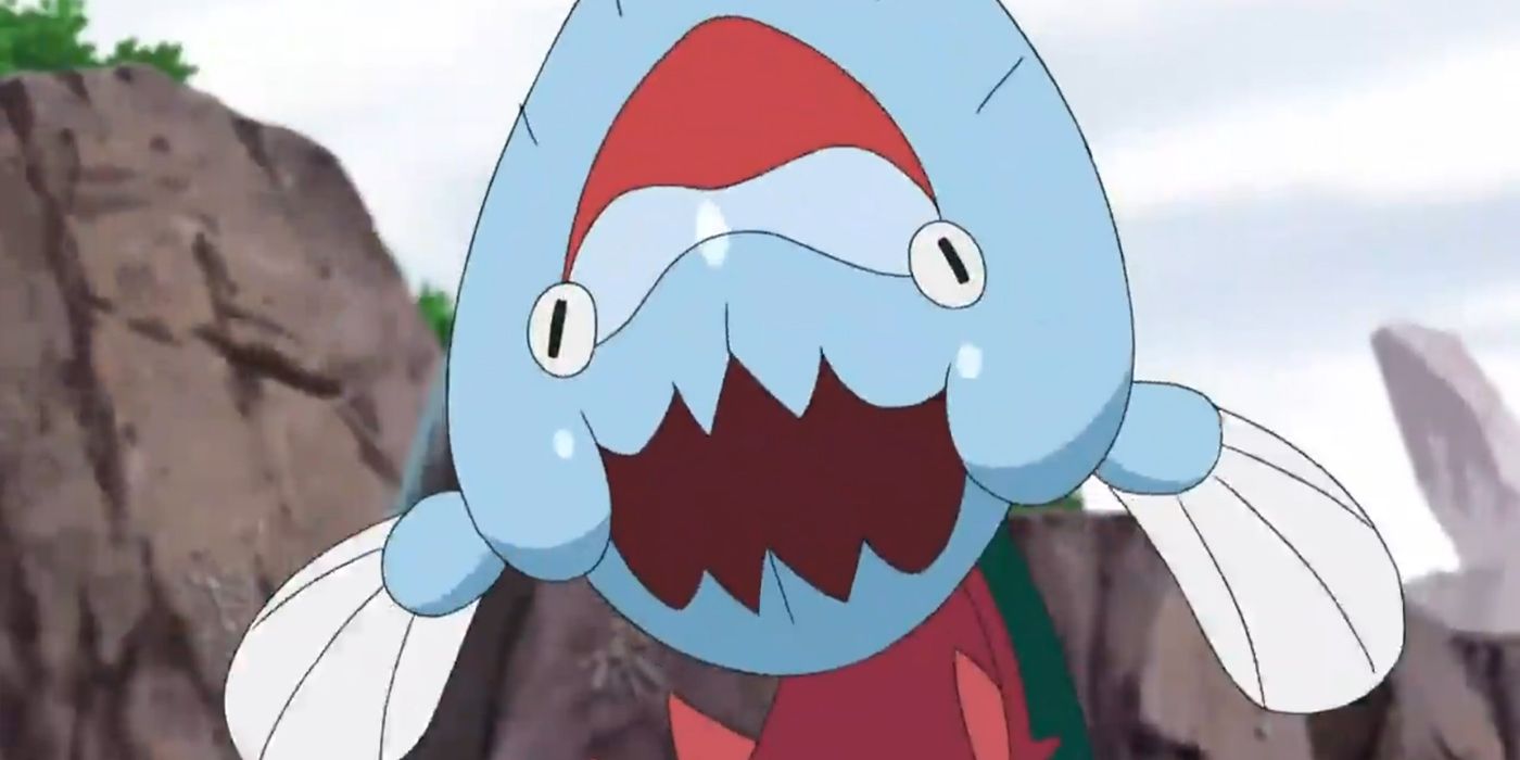 Pokemon: Dracovish in its first appearance.