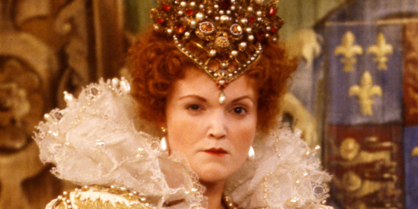 Queen Elizabeth I in Black Adder II.
