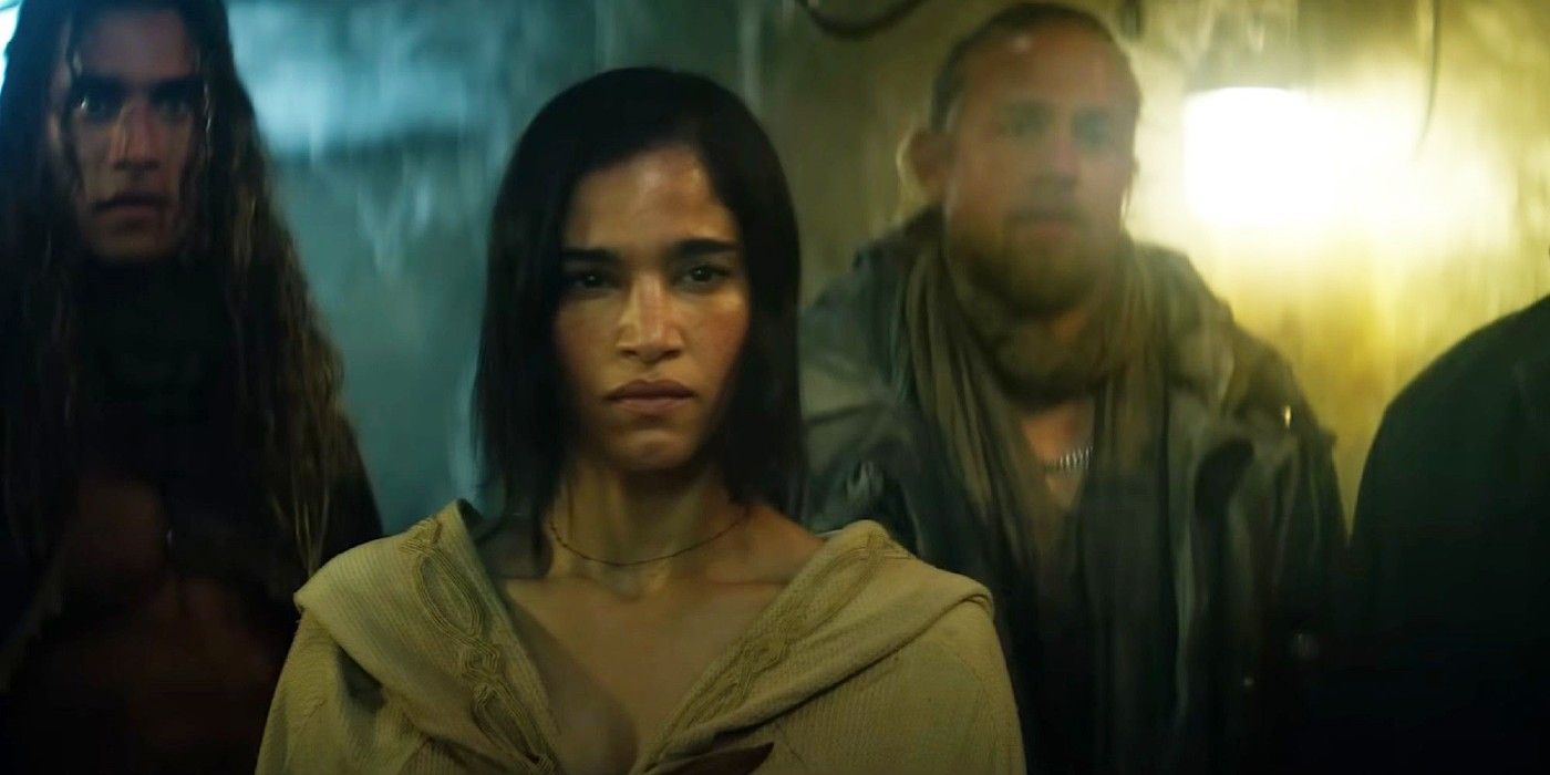 Sofia Boutella as Kora and other characters in Rebel Moon