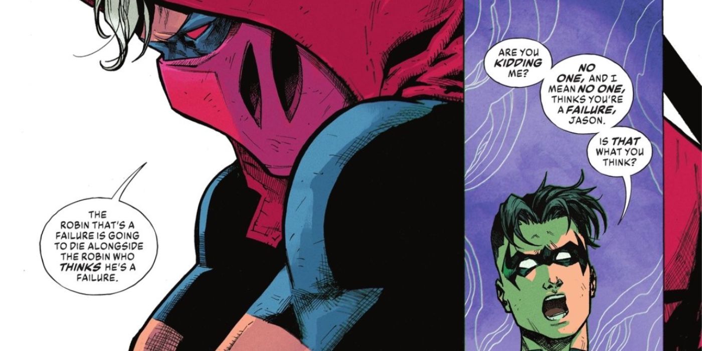 Red Hood admits to Tim Drake that he believes he&rsquo;s a failure