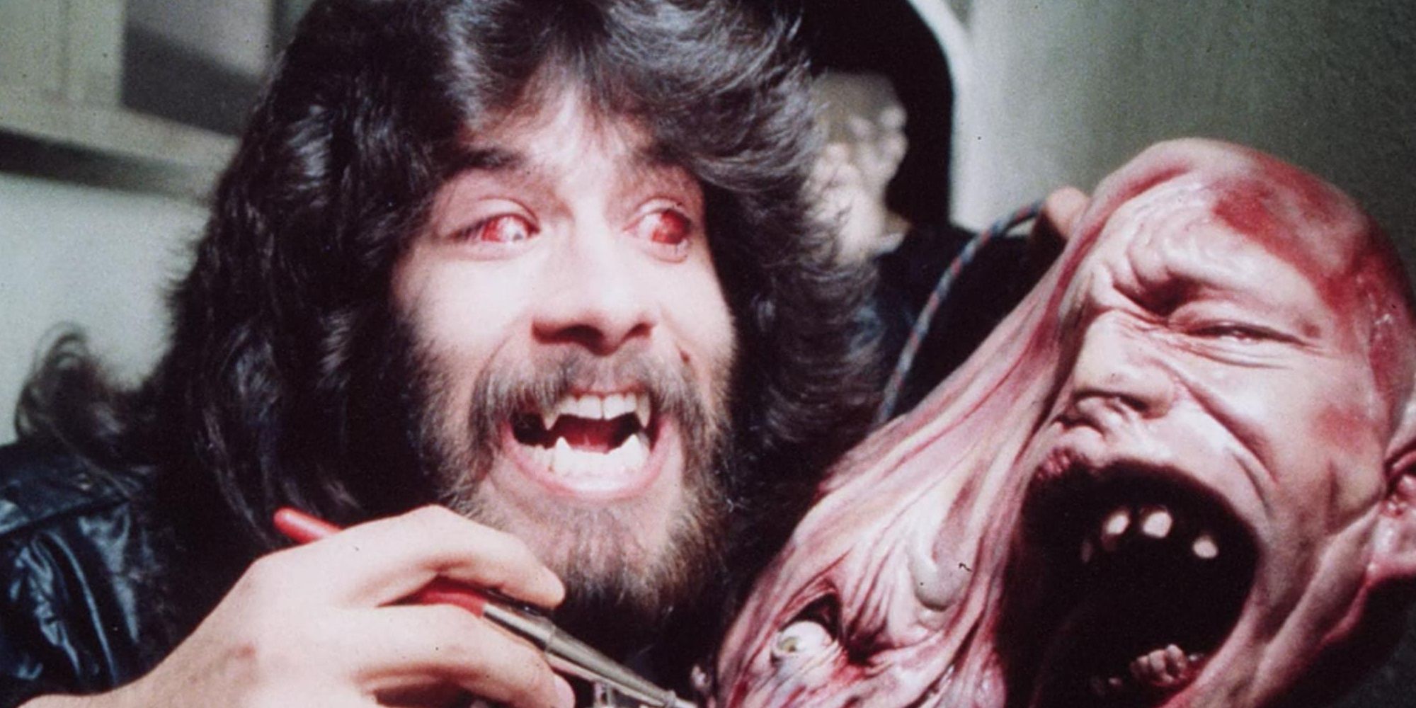 Rob Bottin with his effects from The Thing