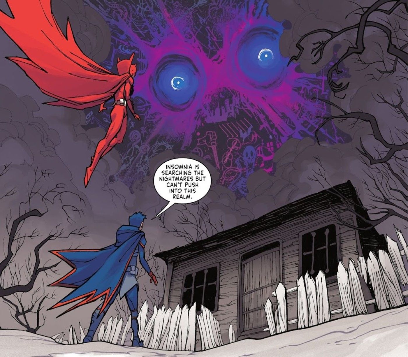 Robin and Deadman Walk Up to the House of Horror