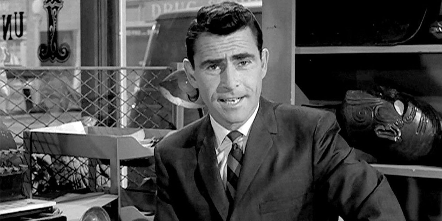 Rod Serling narrating The Twilight Zone