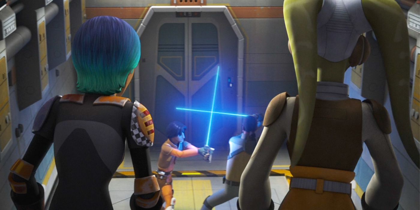 Sabine Watches Ezra and Kanan Train in Reebels