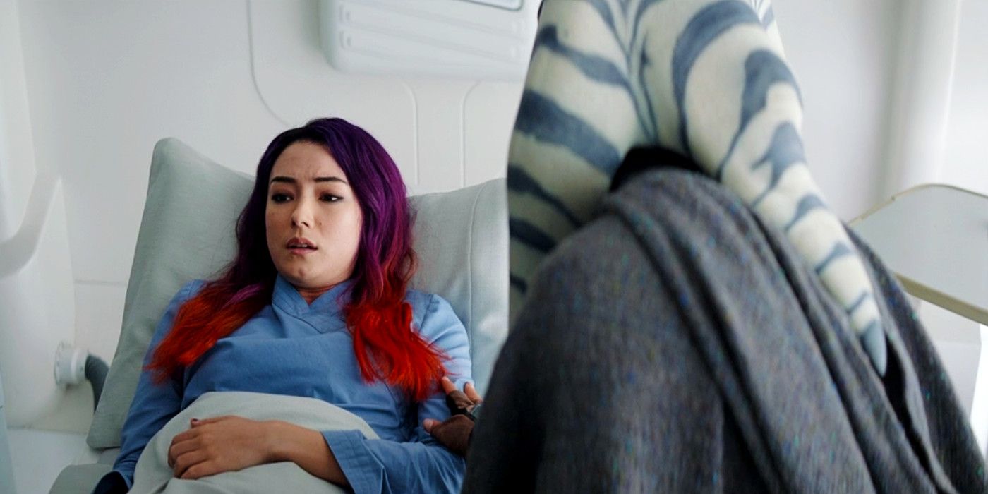 Sabine Wren e Ahsoka Tano in una stanza d'ospedale - Ahsoka episodio 2.