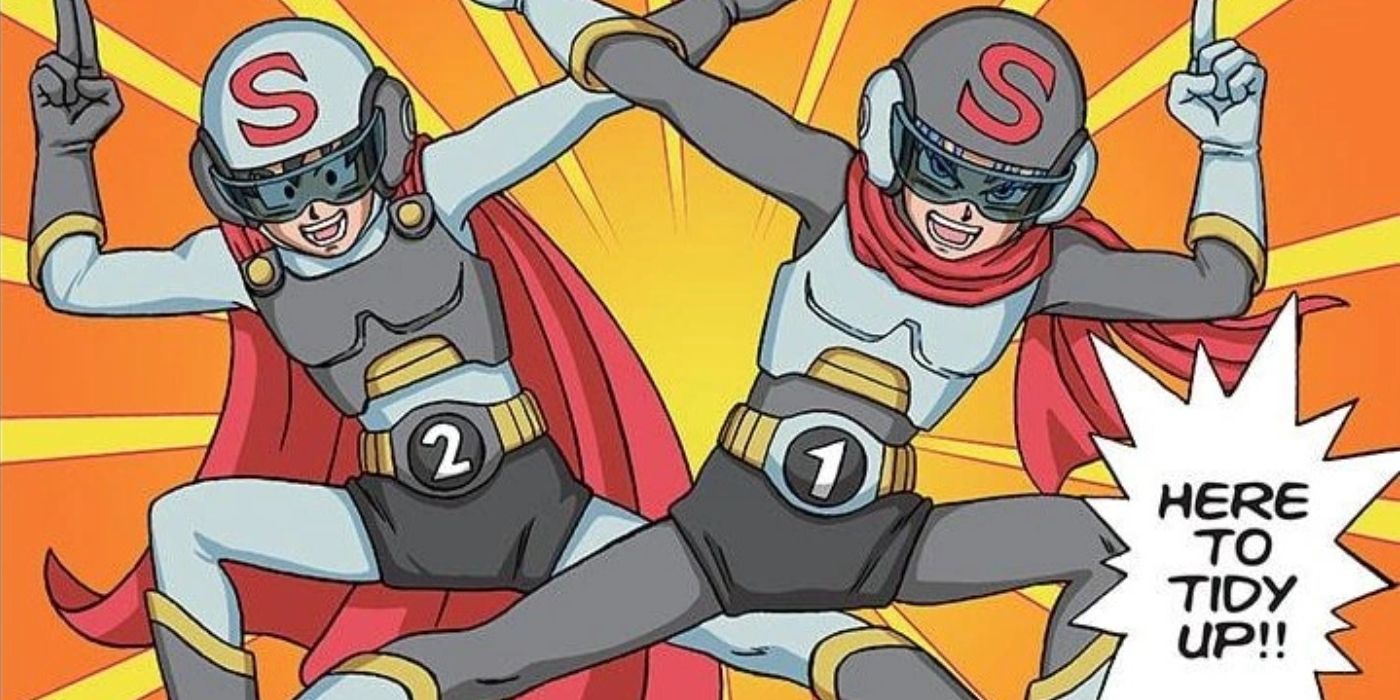 Saiyaman X-1 and X-2 posing