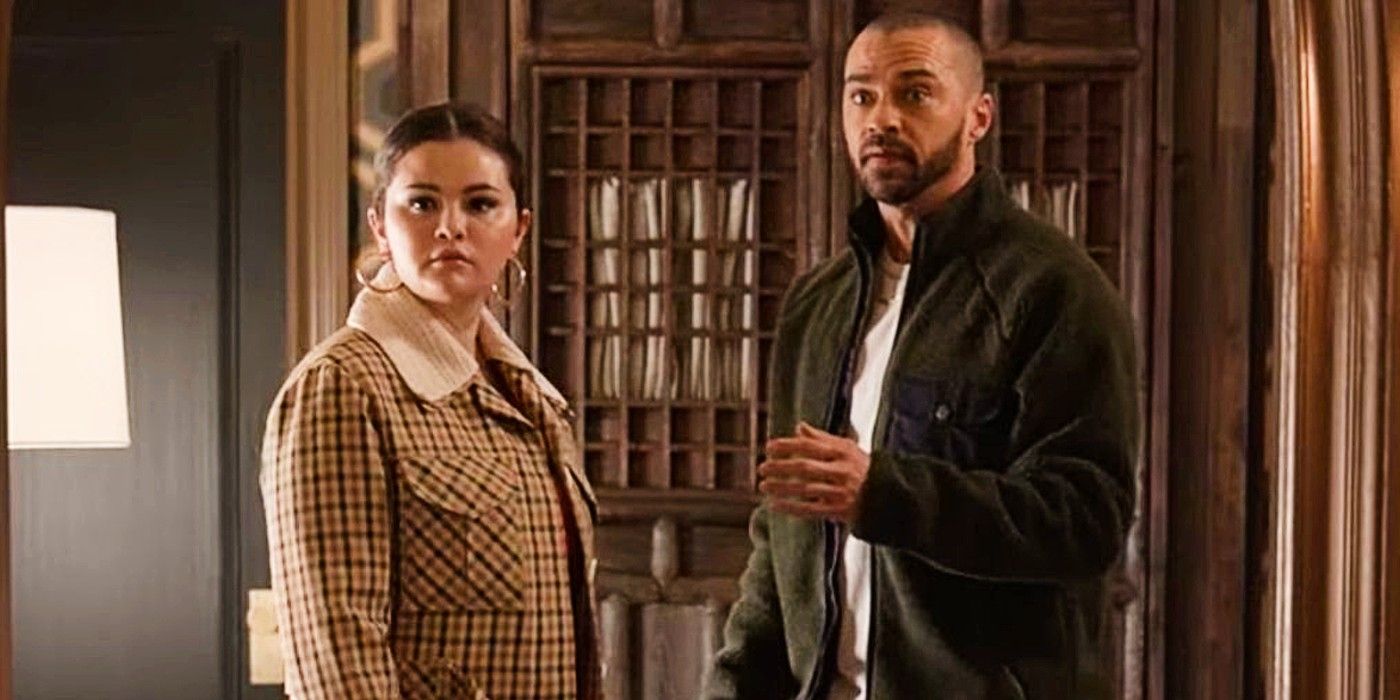 Selena Gomez and Jesse Williams in Only Murders in the Building season 3