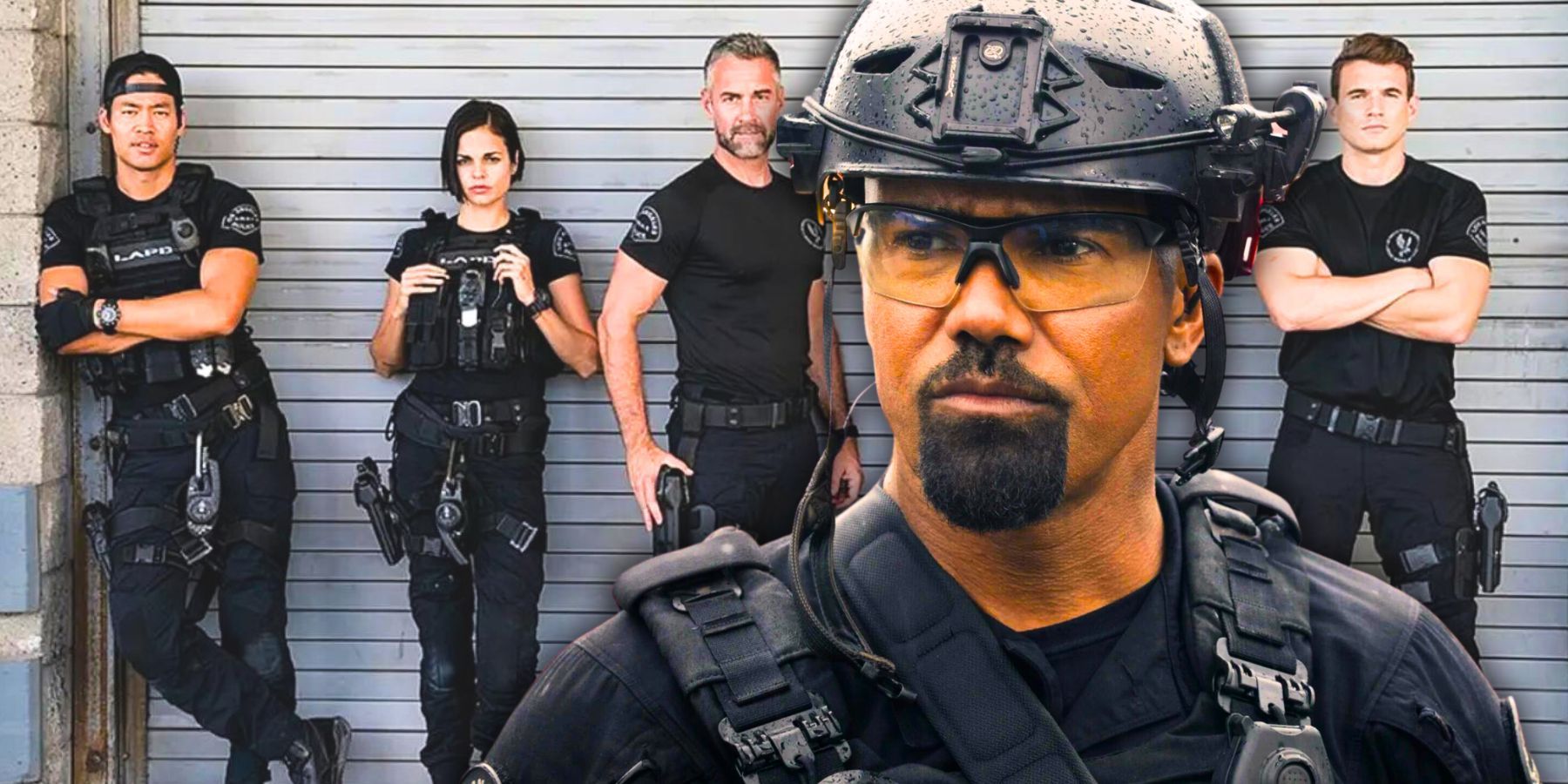 Shemar Moore in SWAT with fellow castmates