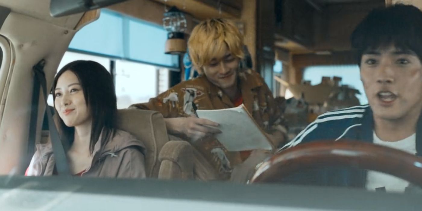 Shizuka, Kencho, and Akira in Zom 100 movie&rsquo;s ending