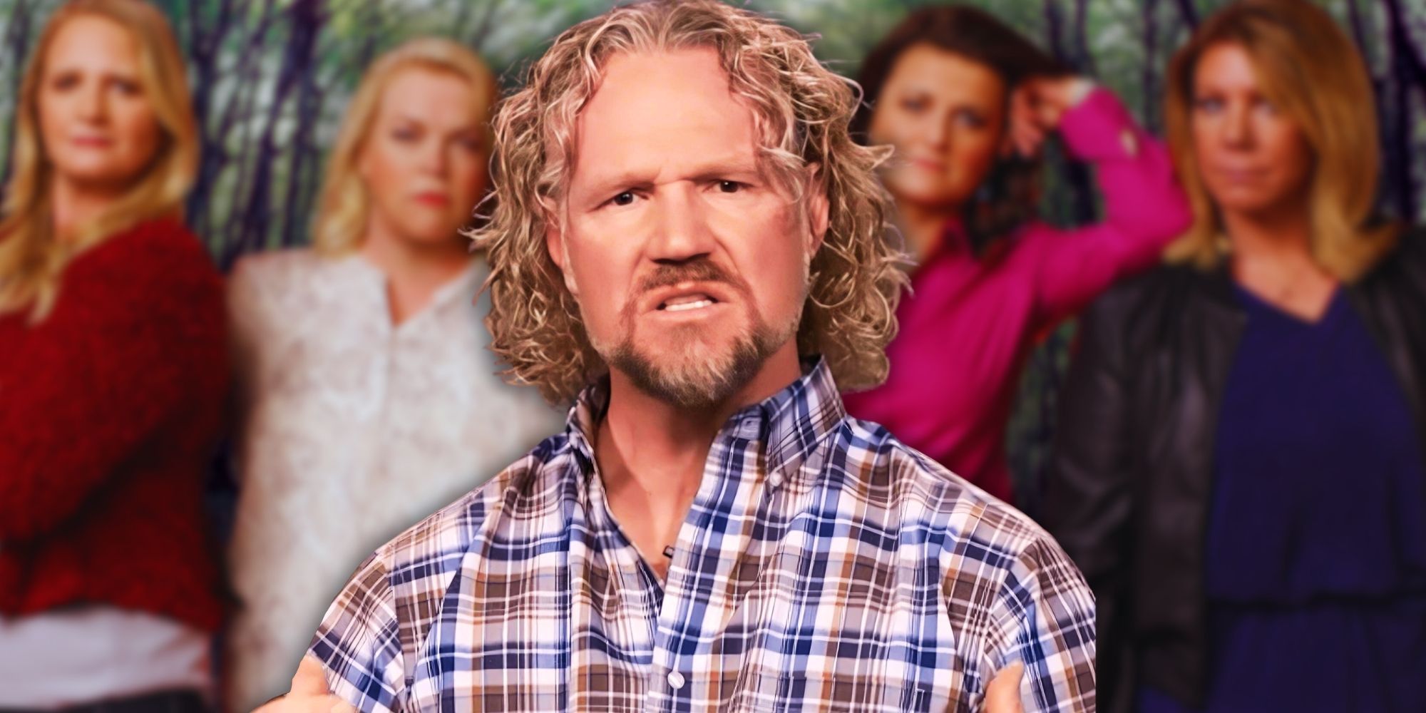 Sister Wives Kody and Ex-Wives montage kody brown looking angry