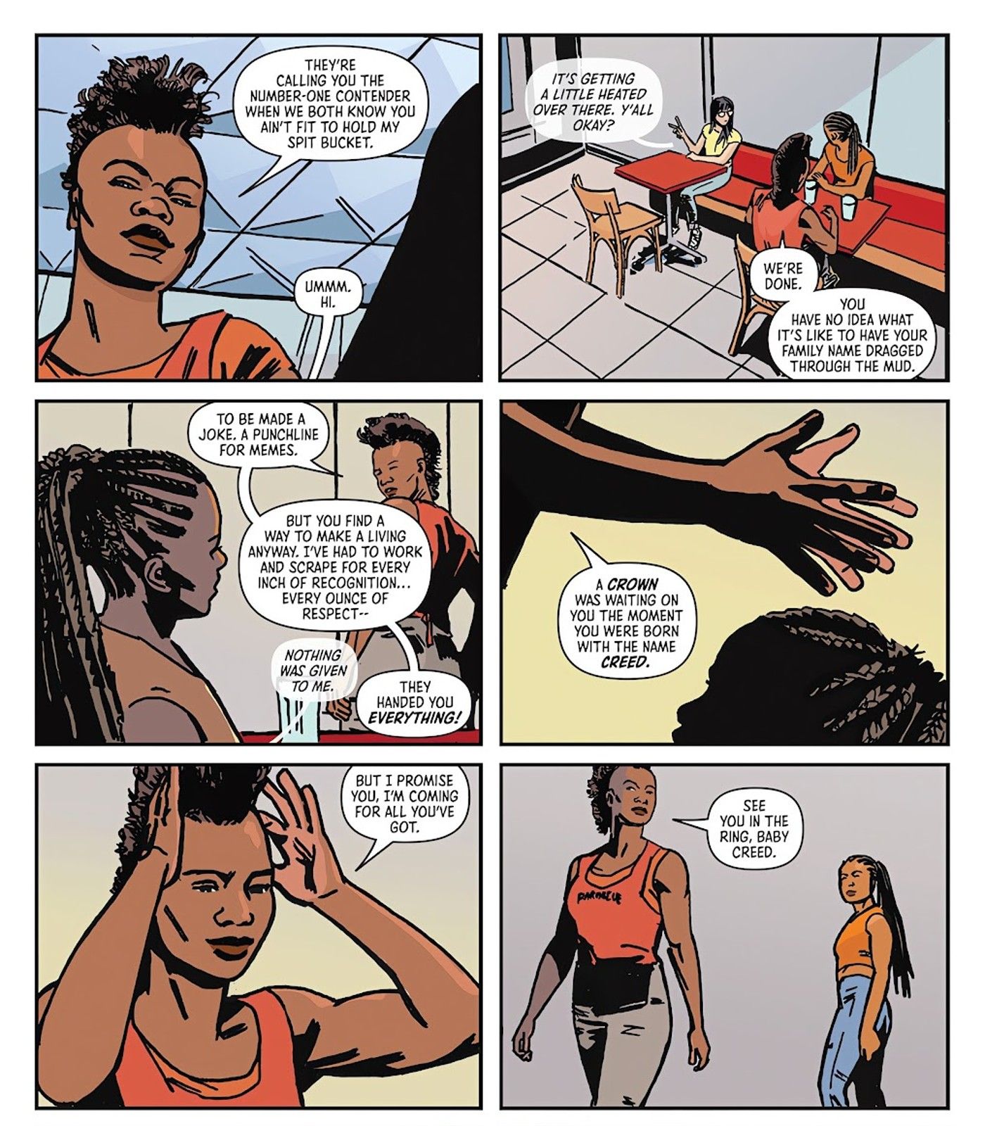 Slayer Pierce berates the daughter of Creed