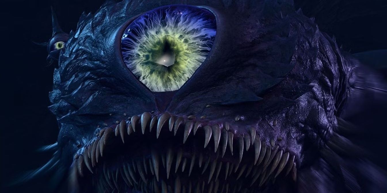 The Spectator in Baldur’s Gate 3. It has a single large eye and several sets of sharp fangs.