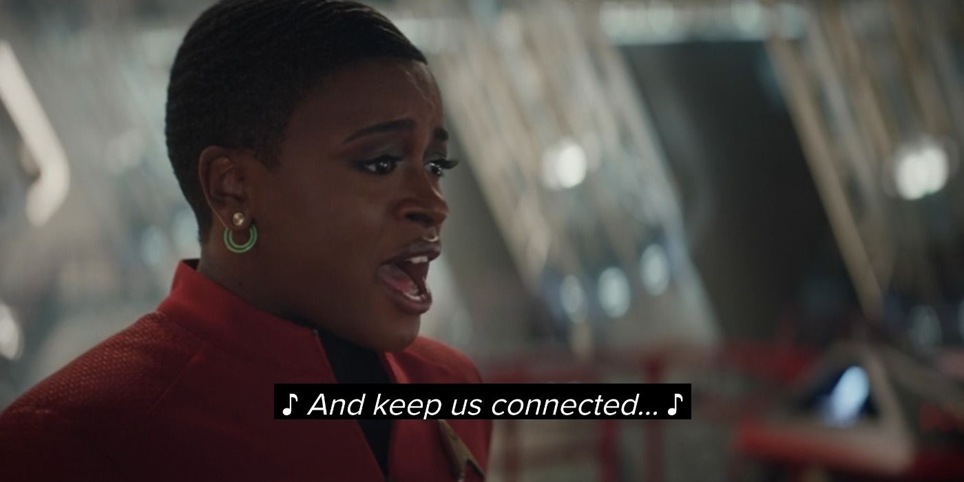 Uhura in the Star Trek: Strange New Worlds episode &ldquo;Subspace Rhapsody&rdquo;.