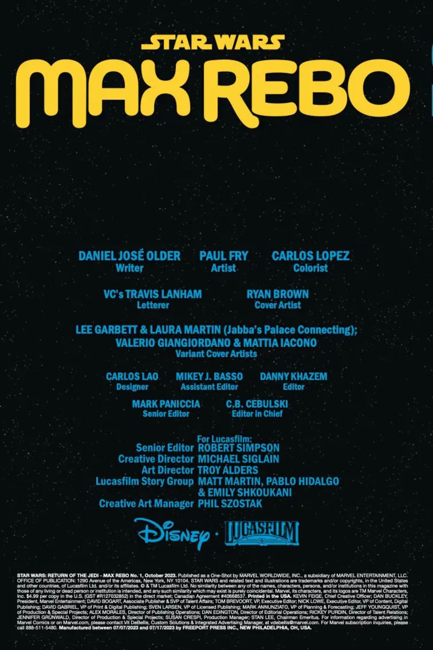 Star Wars Max Rebo preview page 2.