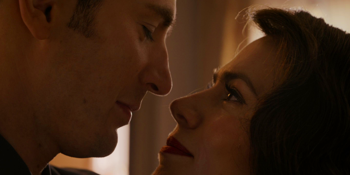Steve Rogers and Peggy Carter at the end of Avengers Endgame