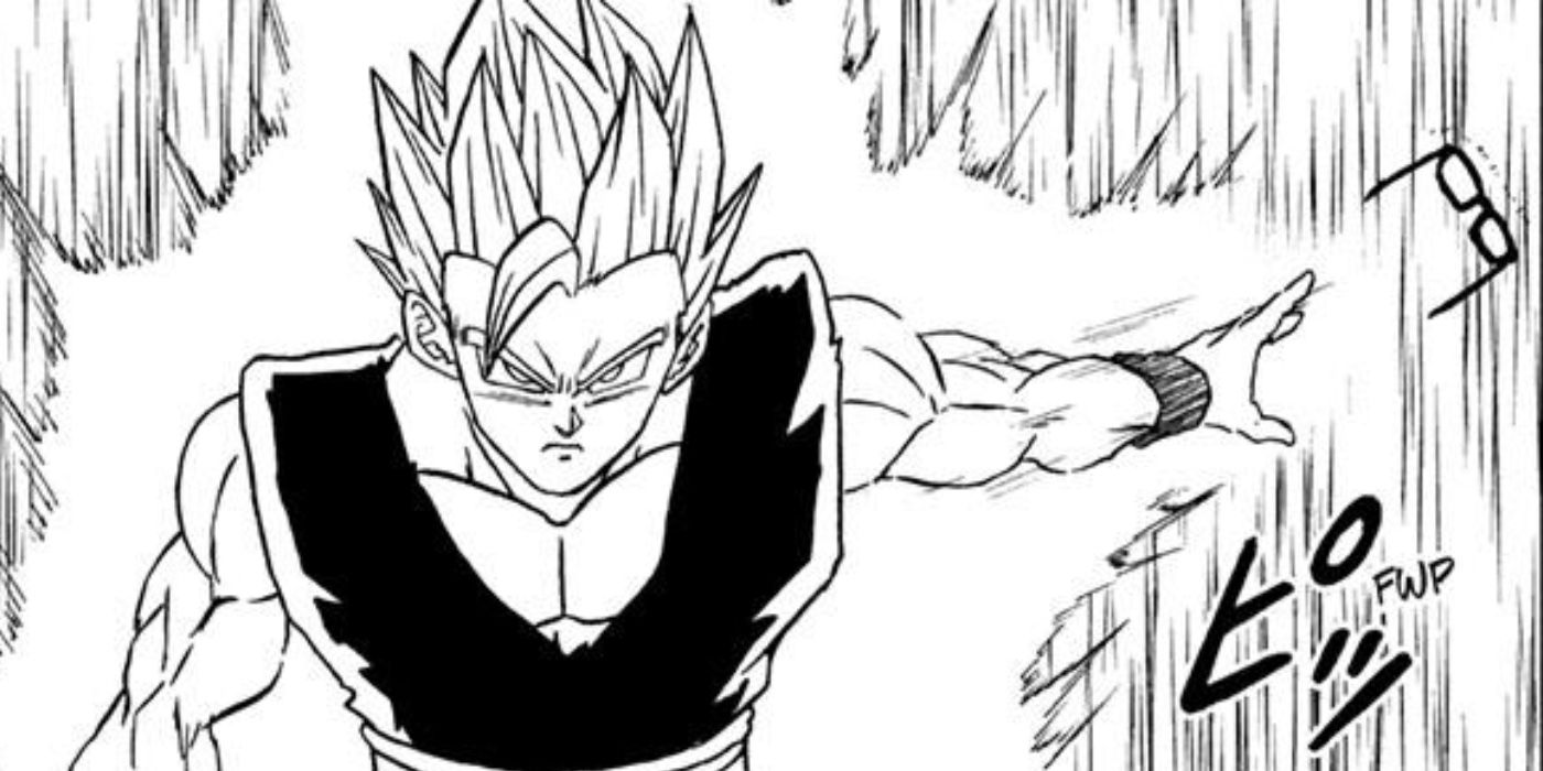 Super Saiyan Gohan tosses away his glasses before a fight